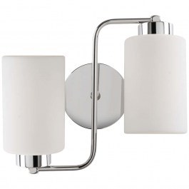 Φωτιστικό Τοίχου - Απλίκα Balcova 525NOR3121 Φ32x28cm 2xE27 40W Silver-White Opviq SILVER-WHITE
