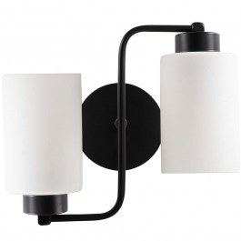 Φωτιστικό Τοίχου - Απλίκα Balcova 525NOR3120 Φ32x28cm 2xE27 40W Black-White Opviq BLACK-WHITE