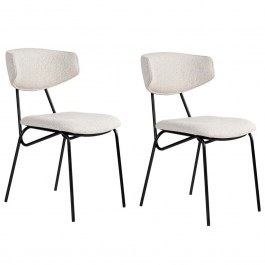Chair Nancy (Set 2Pcs) 566WYL1139 48x59x80cm White-Black WHITE