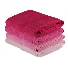 Πετσέτες Rainbow 317HBY1425 (Σετ 4τμχ) Pink L'essentiel Maison PINK
