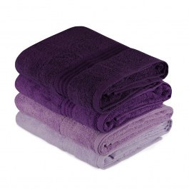 Πετσέτες Rainbow 317HBY1415 (Σετ 4τμχ) Lilac L'Εssentiel Maison LILAC