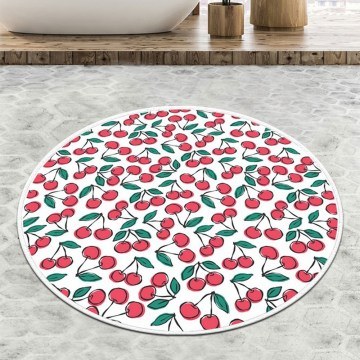 Bath Mat Ciliegia Circle Djt 359CHL4609 Red L'essentiel Maison