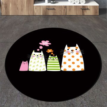 Bath Mat Four Cats Circle Djt 359CHL4730 Multi L'essentiel Maison