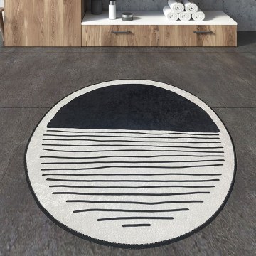 Bath Mat Bomb 76 510CHL1178 Black-White L'essentiel Maison