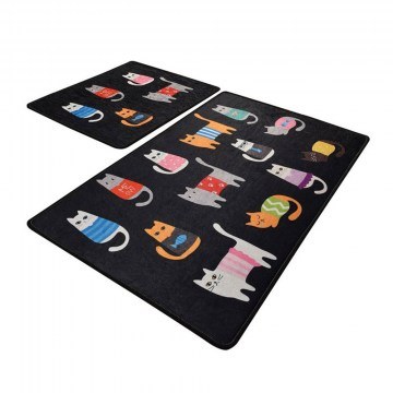 Bath Mats Black Cats 359CHL2359 (Set 2pcs) Multi L'essentiel Maison