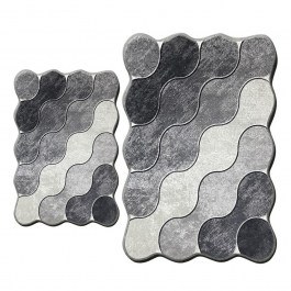 Πατάκια Μπάνιου Circle 359CHL2567 (Σετ 2τμχ) Grey L'essentiel Maison GREY
