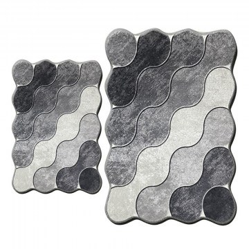 Πατάκια Μπάνιου Circle 359CHL2567 (Σετ 2τμχ) Grey L'essentiel Maison