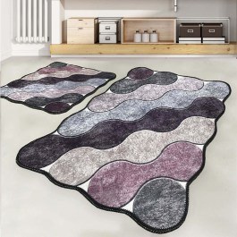 Πατάκια Μπάνιου Circle 359CHL2569 (Σετ 2τμχ) Purple L'essentiel Maison PURPLE