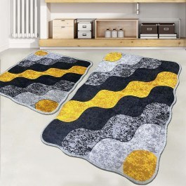 Πατάκια Μπάνιου Circle 359CHL2573 (Σετ 2τμχ) Yellow L'essentiel Maison YELLOW