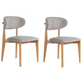 Καρέκλα Lionte (Σετ 2Τμχ) 566WYL1127 53x58x86cm Grey-Oak GREY-OAK