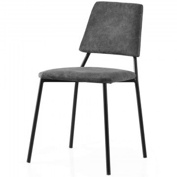 Καρέκλα Lima (Σετ 2Τμχ) 974NMB1906 42,5x54x77,5cm Anthracite