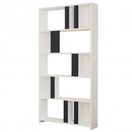 Bookcase Lima 845HCT3635 90x20x180cm White-Anthracite WHITE-ANTHRACITE