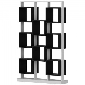 Βιβλιοθήκη Edge 788DEC3604 120x29,5x188cm White-Black