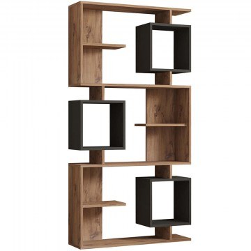 Βιβλιοθήκη Icardi 835PUQ5316 90x24,6x171,9cm Pine-Anthracite