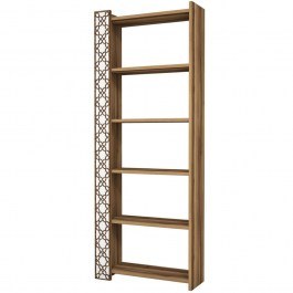 Βιβλιοθήκη City 845HCT3606 64,6x24,2x170cm Walnut-White WALNUT-WHITE