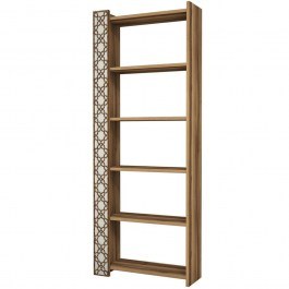 Βιβλιοθήκη City 845HCT3609 64,6x24,2x170cm Walnut-Cream WALNUT-CREAM