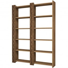 Bookcase City 845HCT3613 124,6x24,2x170cm Walnut WALNUT