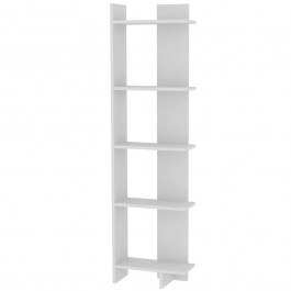 Bookcase Als 875ZNA3601 45x22x170cm White WHITE