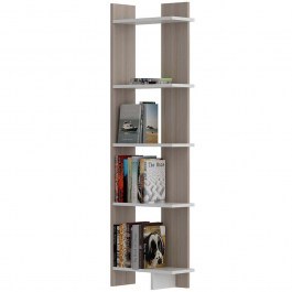 Bookcase Als 875ZNA3603 45x22x170cm Cordoba-White CORDOBA