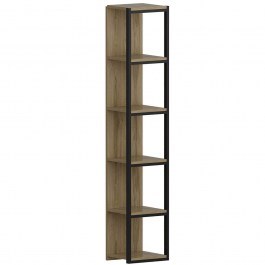 Bookcase Texas 875ZNA3612 33,7x29,5x180cm Black-Oak OAK-BLACK