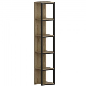 Bookcase Texas 875ZNA3612 33,7x29,5x180cm Black-Oak