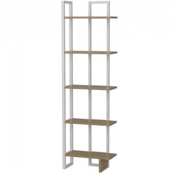 Βιβλιοθήκη Alice 875ZNA3615 45x22x180cm White-Oak