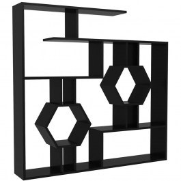 Bookcase Tamara 875ZNA3640 134x22x134cm Black BLACK