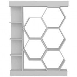 Bookcase Sueno 322RTC1110 140x29,6x177,4cm White WHITE
