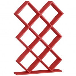 Bookcase Kumsal 788DEC3606 90x19,5x129cm Red RED