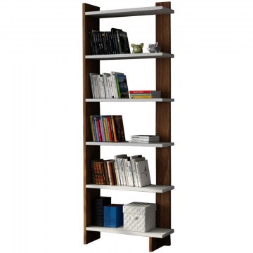 Bookcase Order 745DCD3611 46,8x21,3x170cm White-Walnut