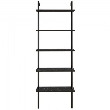 Floor Rack Paula 541HDL1304 60x22x174cm Marble Effect Black