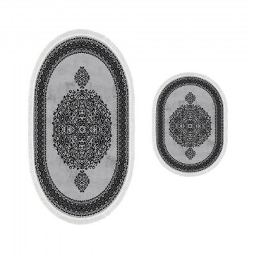Πατάκια Μπάνιου 410602 O 299ANR1658 (Σετ 2τμχ) Grey L'essentiel Maison