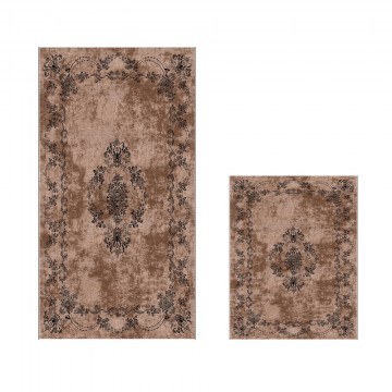Πατάκια Μπάνιου 510611 299ANR1690 (Σετ 2τμχ) Brown L'essentiel Maison