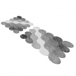 Bath Mat 21011715Gr (Set 2pcs) Grey-White L'essentiel Maison GREY