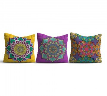 Decorative Pillowcases (Set 3pcs) HMIKIR105 Multi Aberto Design
