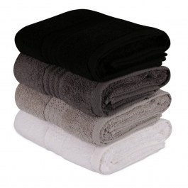 Πετσέτες Rainbow 317HBY1259 (Σετ 4τμχ) Black L'essentiel Maison BLACK