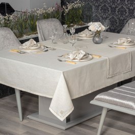 Τραπεζομάντηλο Pera Με Runner Και Πετσέτες (Σετ 8τμχ) Ecru L'essentiel Maison ECRU