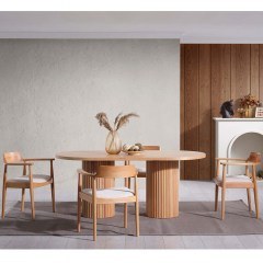 Τραπεζαρία Napoli (Σετ 5Τμχ) 117FRF1508 170x90x75cm Natural