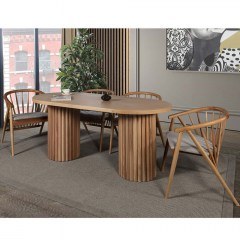 Τραπεζαρία Riva Masa T (Σετ 5Τμχ) 117FRF1277 170x90x75cm Natural