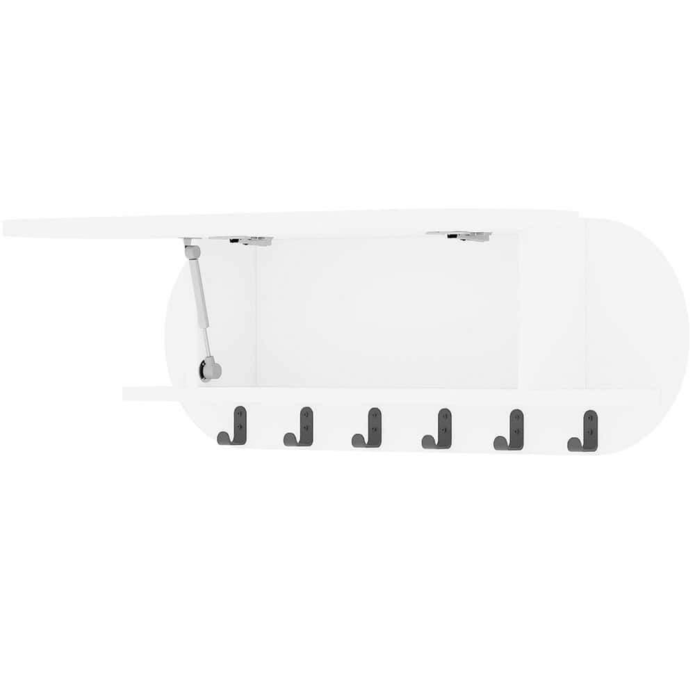 Κρεμάστρα Τοίχου 6 Θέσεων Kroma 855DTE5155 84x15,5x28,5cm White Hanah Home