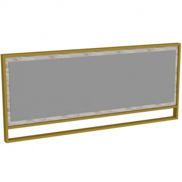 Καθρέπτης Τοίχου Polka 875ZNA4101 90x3x37,8cm Marble Effect White-Gold Hanah Home