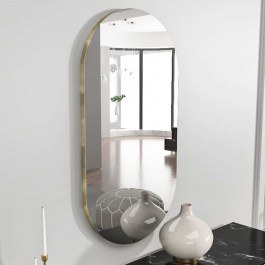 Wall Mirror Riors 116SAM1173 45x2,2x85cm Clear-Gold Hanah Home CLEAR-GOLD