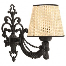 Φωτιστικό Τοίχου - Απλίκα Gloria Coral 390FLH2343 26x24cm 1xE27 40W Natural-Black Opviq NATURAL-BLACK