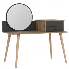 Τουαλέτα Με Καθρέπτη Angel 382NRC1901 120x60x96cm Anthracite-Walnut ANTHRACITE-WALNUT