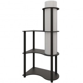 Φωτιστικό Δαπέδου Με Ραφάκια 666PTR1111 50x30x120cm 1xE27 40W Black Opviq BLACK