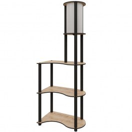 Φωτιστικό Δαπέδου Με Ραφάκια 666PTR1121 50x30x140cm 1xE27 40W Oak Opviq OAK