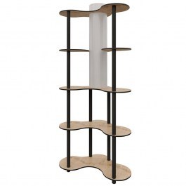 Φωτιστικό Δαπέδου Με Ραφάκια 666PTR1106 65x35x150cm 1xE27 40W Oak Opviq OAK