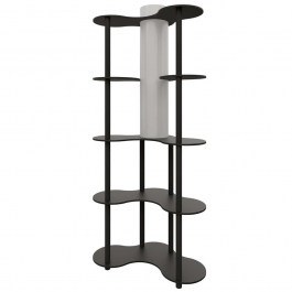 Φωτιστικό Δαπέδου Με Ραφάκια 666PTR1115 65x35x150cm 1xE27 40W Black Opviq BLACK