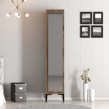 Ντουλάπα Μονόφυλλη Kumsal 845HCT5407 40x47,5x201,4cm Walnut