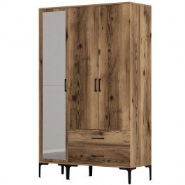 Ντουλάπα Τρίφυλλη Kumsal 845HCT5457 120x47,5x201,4cm Walnut WALNUT